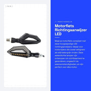 Indicatore di Direzione per Motocicli - Illuminazione a LED - Lampade Idroresistenti - Blu/Rosso/Bianco - Luce di Indicazione - Adatto per Motocicli - Universale