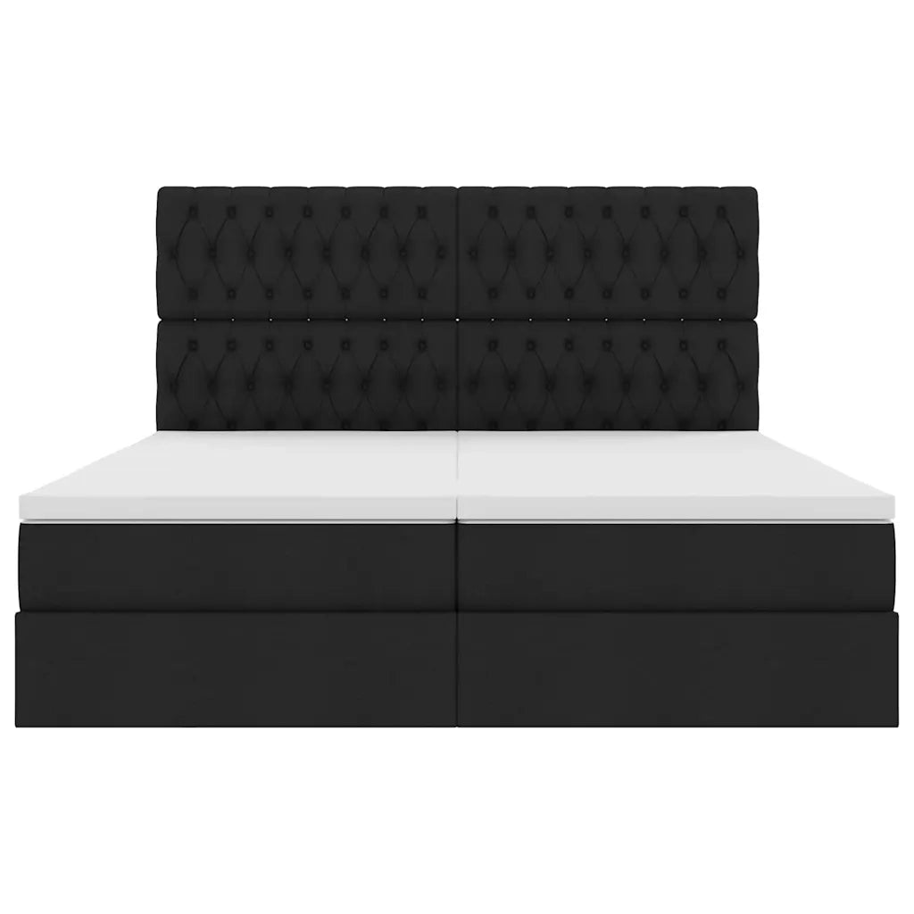 Letto con Contenitore Nero 200 x 200 cm Pelle Sintetica 3372217