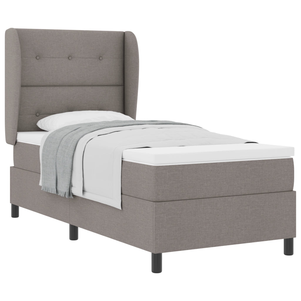 Letto a rete con materasso Tortora 100x200 cm Tessuto