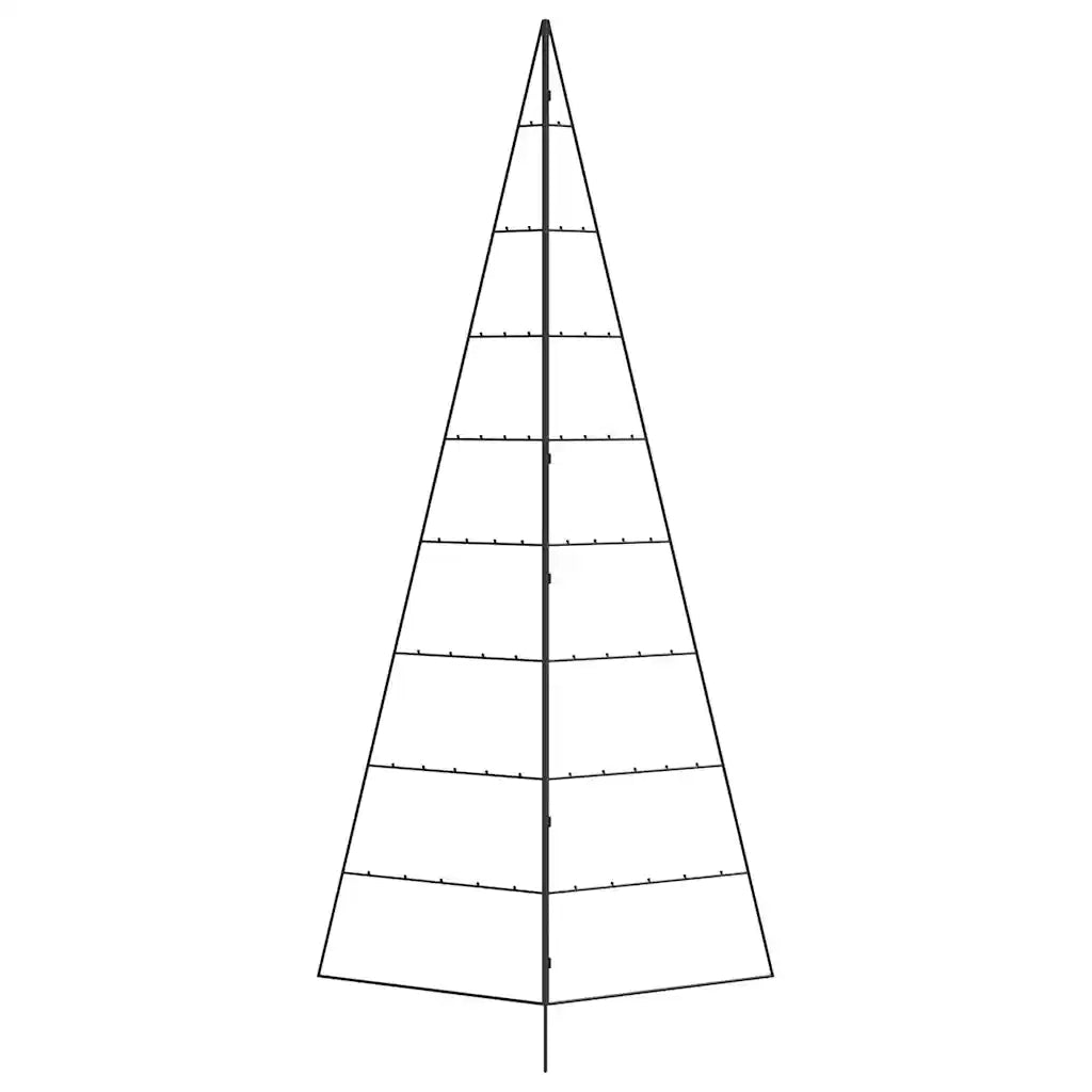 Albero di Natale Decorativo in Metallo Nero 210 cm 4018960