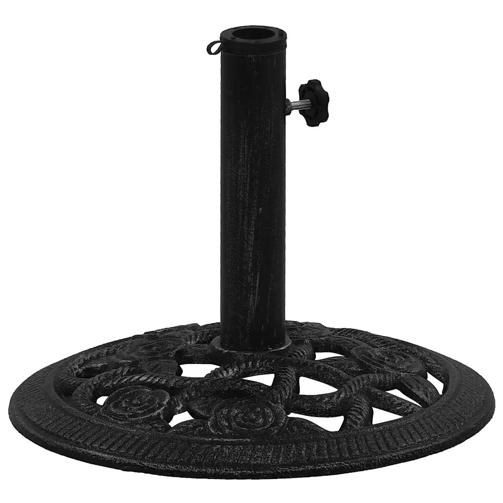 Base per ombrellone-Supporto per ombrellone Nera 40x40x32 cm in Ghisa