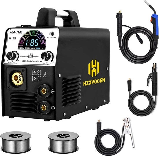 Macchina Lassa 5 in 1 - MIG - Lassa Semi-automatica - MIG/TIG/ARC/MMA/MAG - Mix-gas Non-mix-gas - Multifunzione - Nero - Set 2