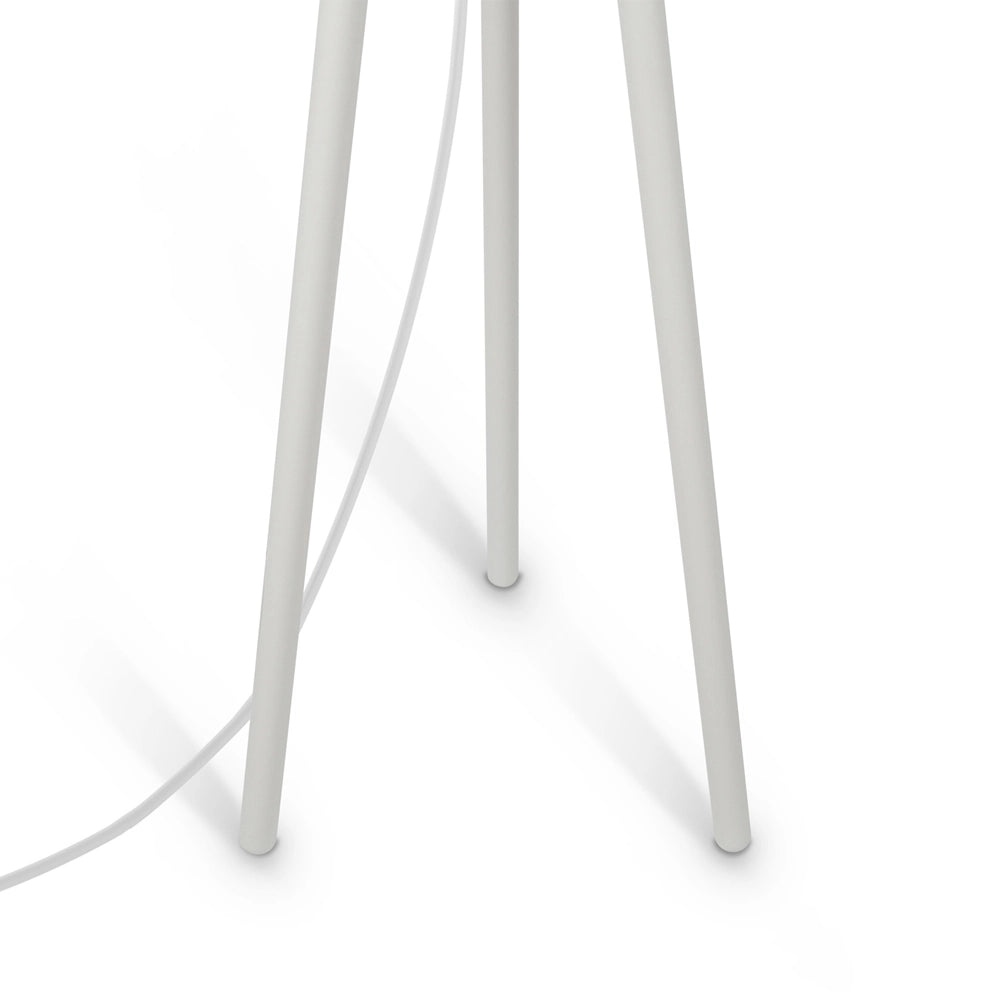 Maytoni Lampada da terra moderna Calvin 1 luce E27 bianco metallo cotone