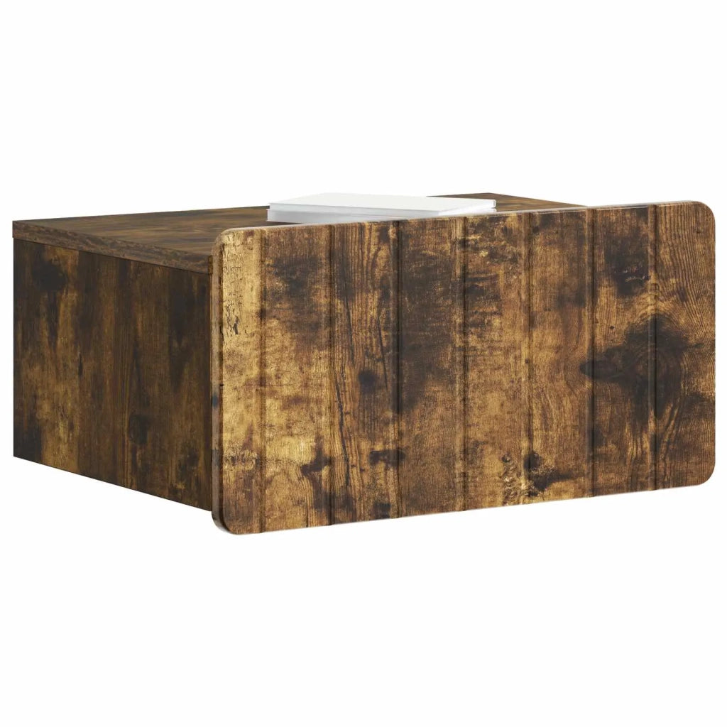Mobiletto da notte a muro 2 pcs Rovere Fumo 49 x 34,5 x 24 cm 898286