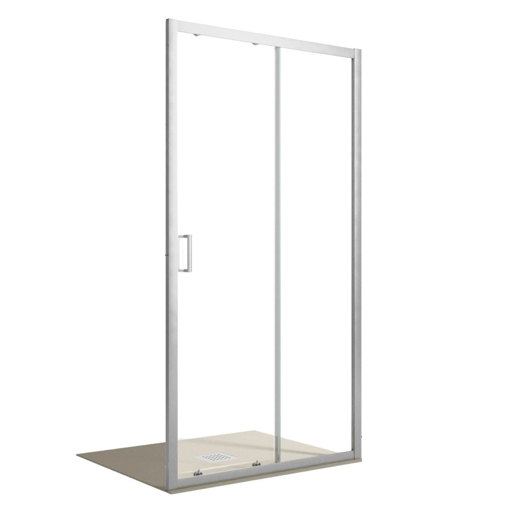 Porta Parete Doccia 100 cm 1 anta Scorrevole in Cristallo Trasparente 6mm H195 Bonussi Mattia