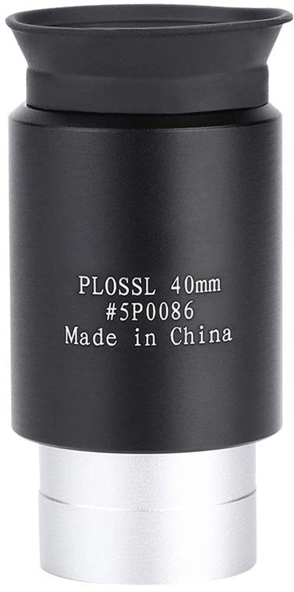 Oculare 1,25 pollici - Plossl 40 mm - Cassetta in Lega di Alluminio - Vetro Ottico Completo - Telescopio Astronomico - Duraturo e Robusto - Obiettivo Telescopio