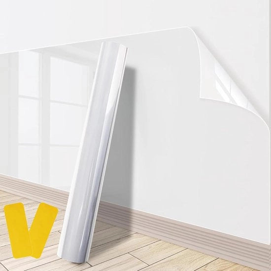 Foglio di protezione per muri 40 cm x 10 m trasparente autoadesivo con rilascio statico con rilievi lavabile protezione contro le macchie per muri, cucina e mobili.