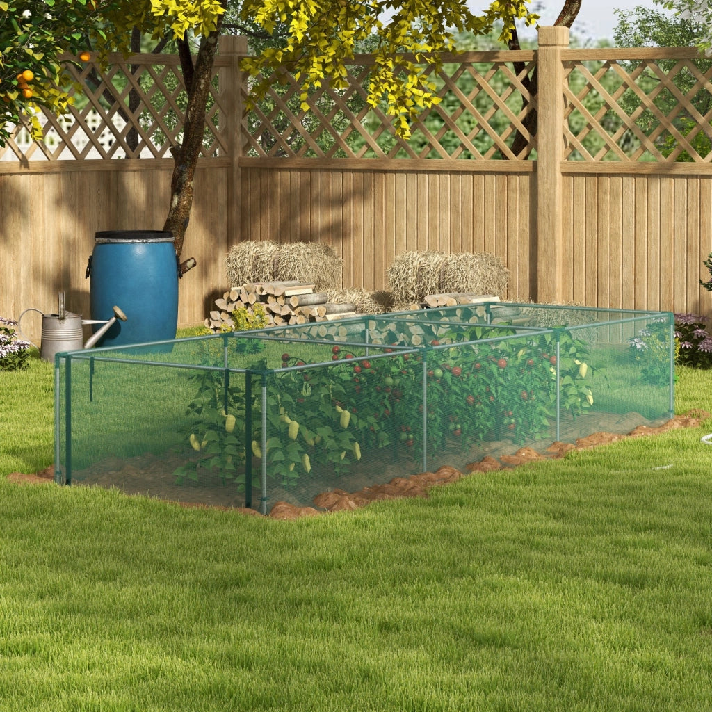 Tenda Protettiva per Piante con Porta a Zip ¨C Zephmum ¨C Verde/Argento 125x125x62.5 cm