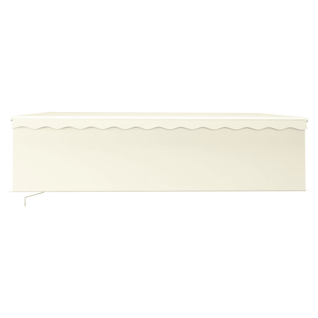 Tenda Sole Retrattile Manuale Parasole LED 5x3 m Crema 3069342