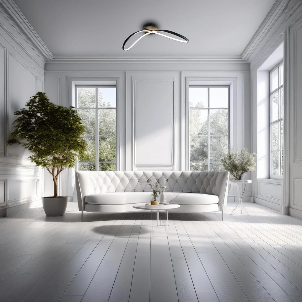 Plafoniera LED moderna Infinity nera 21W 4000K Milagro