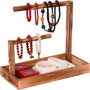 Supporto per gioielli in legno per catene, anelli e bracciali - Organizzatore per gioielli per uso quotidiano