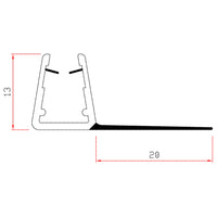 Guarnizione Per Box Doccia Con Gocciolatoio Vetro 6-8mm