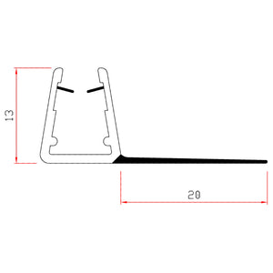 Guarnizione Per Box Doccia Con Gocciolatoio Vetro 6-8mm