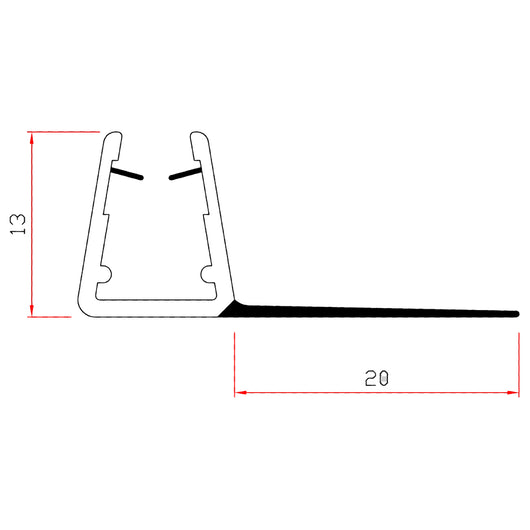 Guarnizione Per Box Doccia Con Gocciolatoio Vetro 6-8mm
