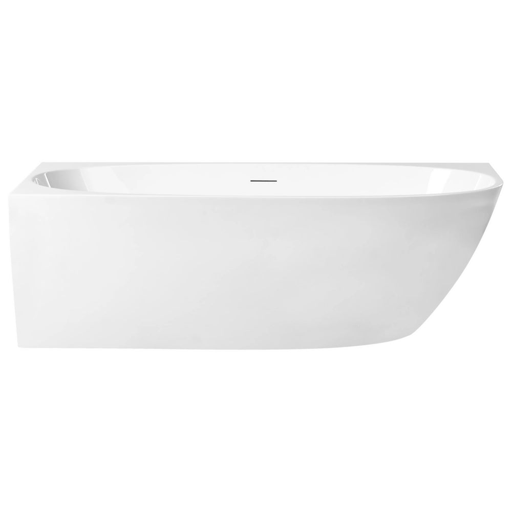 Vasca da bagno angolare destra 170 x 80 cm Finitura acrilica bianco lucido stile moderno