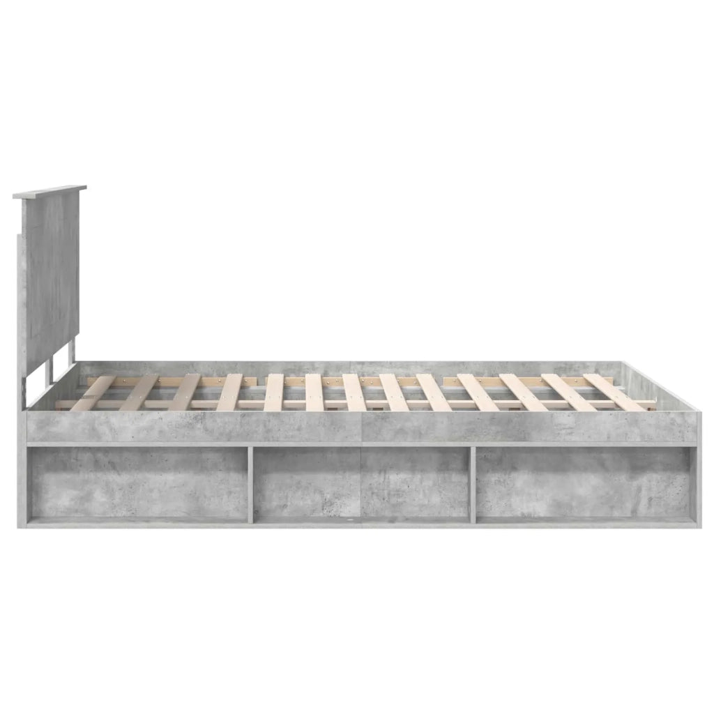 Struttura del letto Calcestruzzo 140 x 200 cm Pino massello 3409357