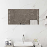 Specchio da bagno LED Trasparente 40 x 80 cm vetro temperato 42045778