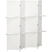 Divisorio a pannelli con scaffali pieghevoli ¨C zephmum ¨C bianco paglierino