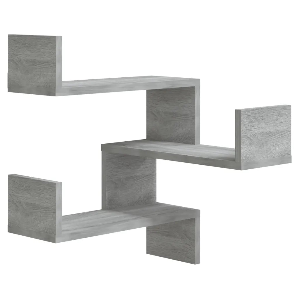 Scaffale Parete | Ripiano a parete | Mensola a parete Angolo Grigio Sonoma 40x40x50cm Multistrato