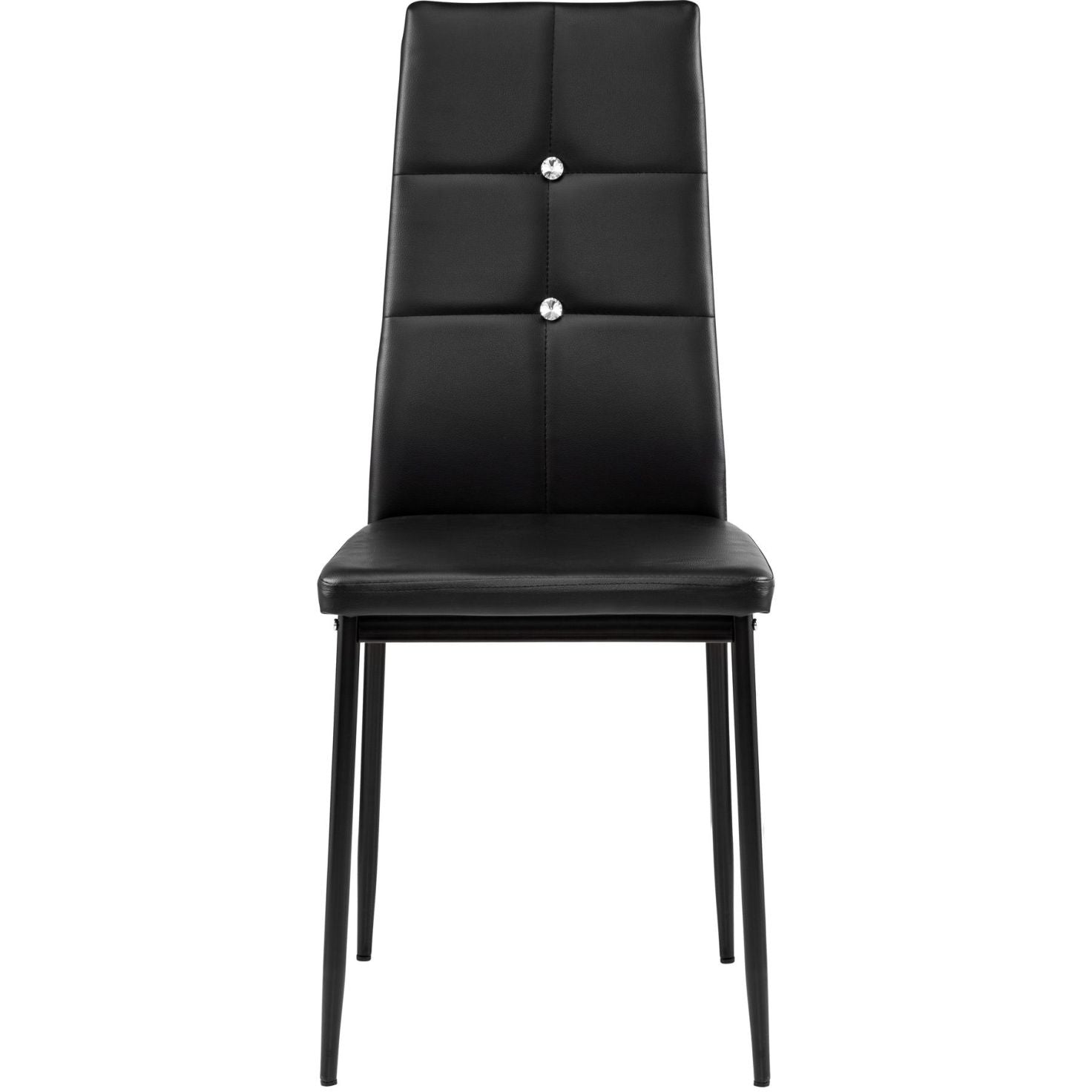 Set di 8 sedie per soggiorno cucina sala da pranzo design elegante con finitura nera lucida 08_0000001