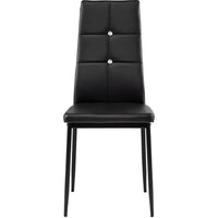 Set di 8 sedie per soggiorno cucina sala da pranzo design elegante con finitura nera lucida 08_0000001