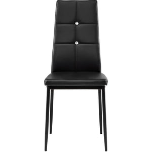 Set di 8 sedie per soggiorno cucina sala da pranzo design elegante con finitura nera lucida 08_0000001