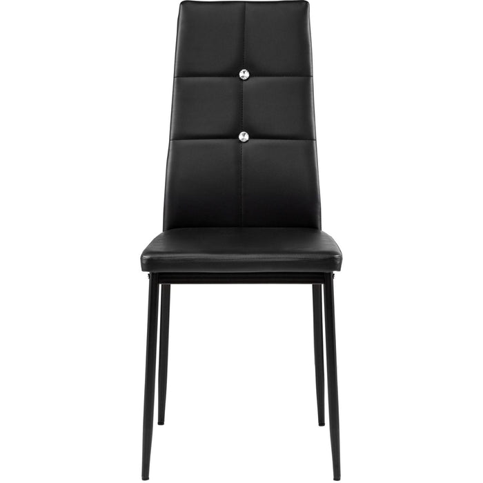 Set di 8 sedie per soggiorno cucina sala da pranzo design elegante con finitura nera lucida 08_0000001