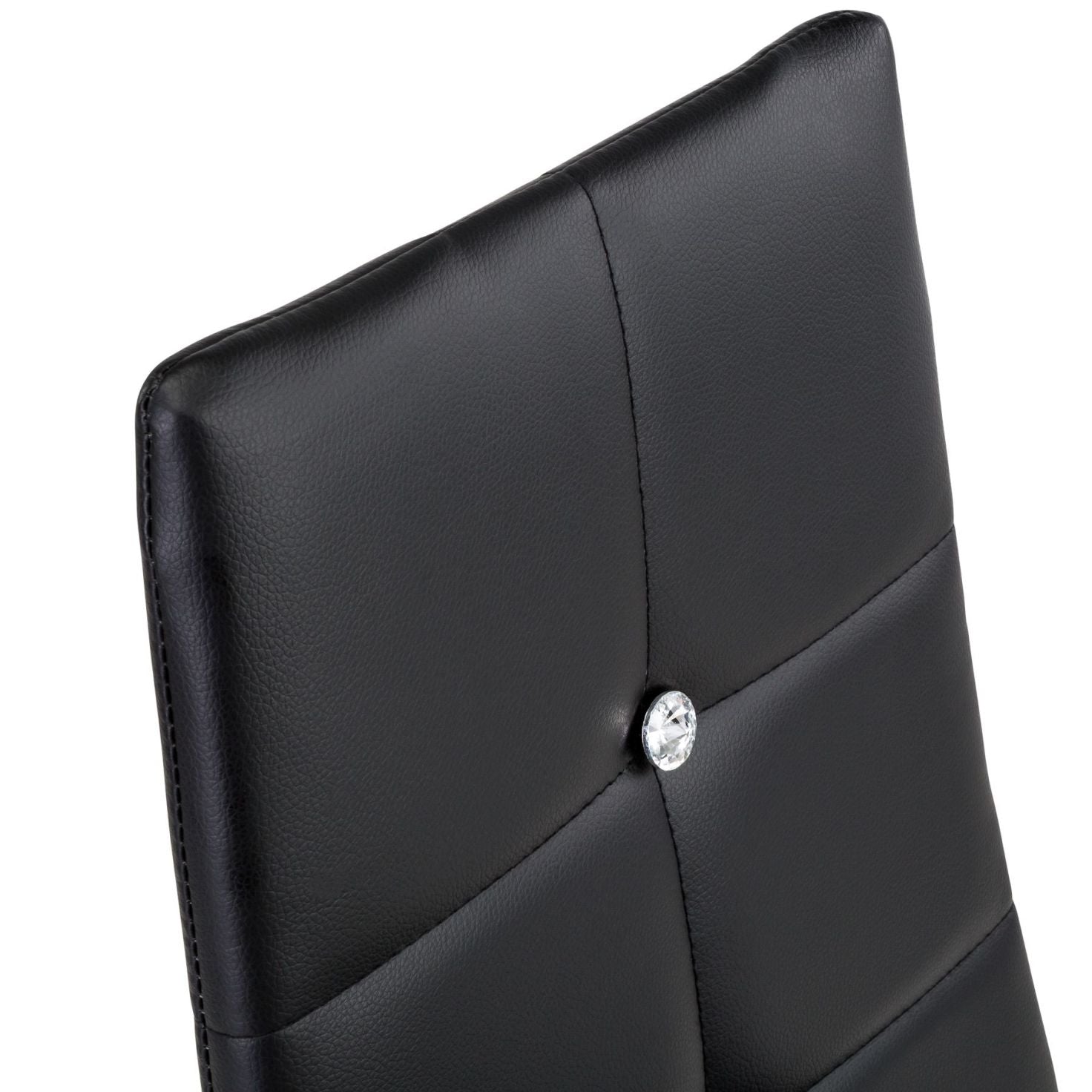 Set di 8 sedie per soggiorno cucina sala da pranzo design elegante con finitura nera lucida 08_0000001