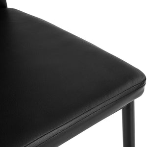 Set di 8 sedie per soggiorno cucina sala da pranzo design elegante con finitura nera lucida 08_0000001