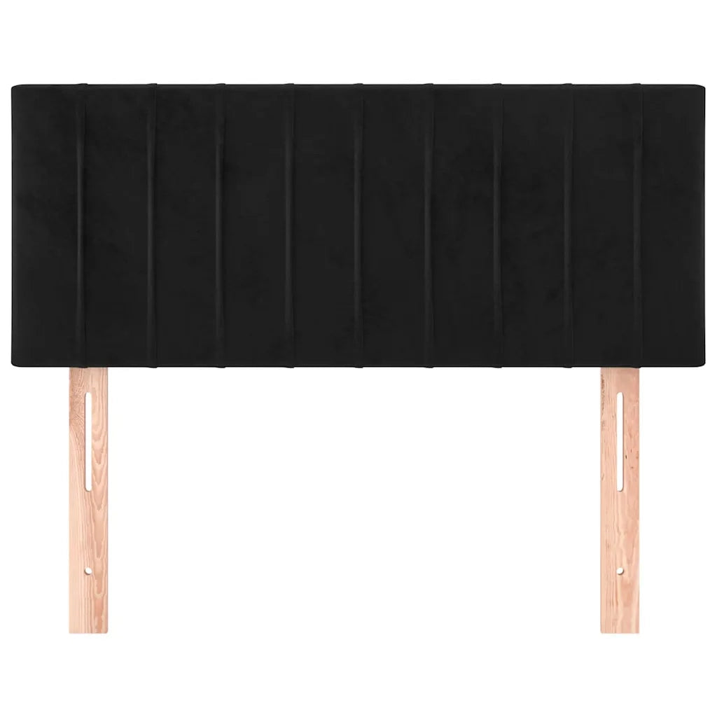 Testiera | Testata Nera 90x5x78/88 cm in Velluto
