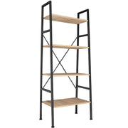 Libreria grande in stile industriale/vintage 4 livelli 150 cm beige 08_0000265