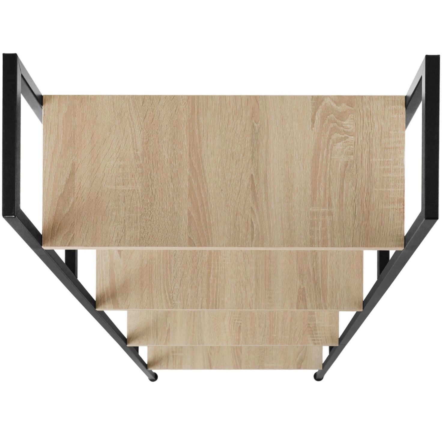 Libreria grande in stile industriale/vintage 4 livelli 150 cm beige 08_0000265