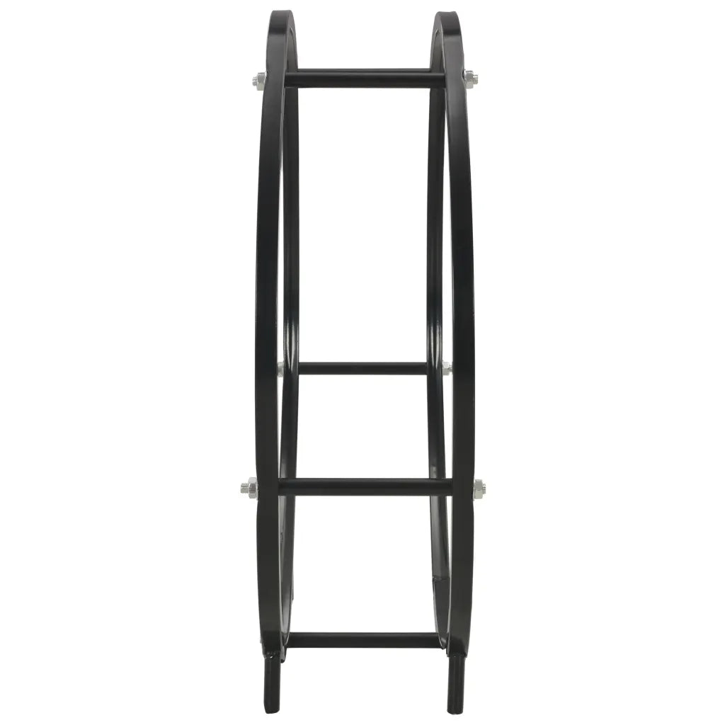 Rastrelliera per Legna da Ardere Nera 70x20x70 cm in Acciaio cod mxl 7091