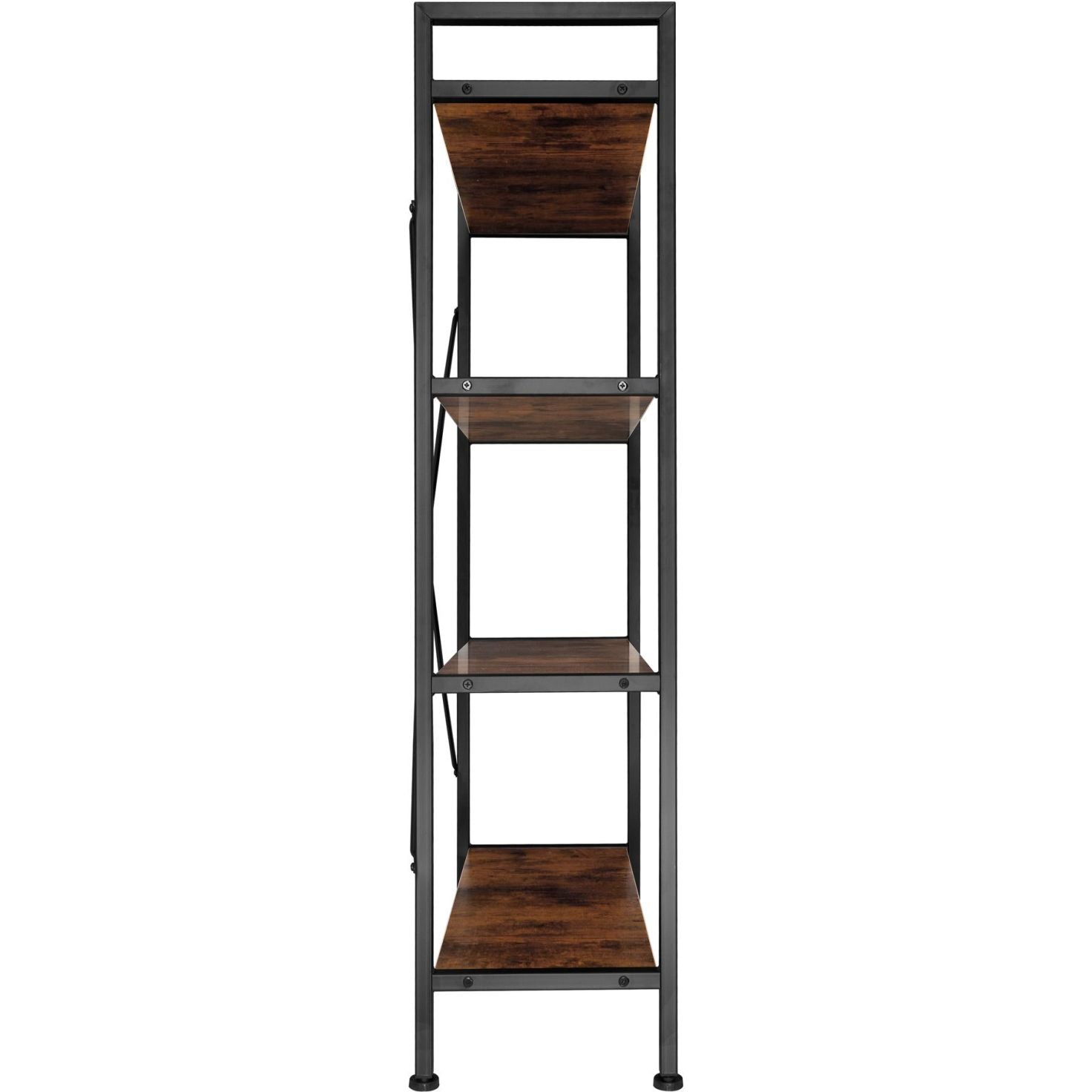 Libreria grande stile industriale/vintage 4 livelli 1215 cm marrone 08_0000278