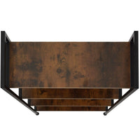 Libreria grande stile industriale/vintage 4 livelli 1215 cm marrone 08_0000278