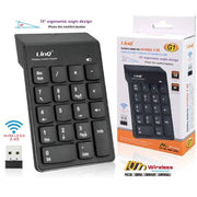 Trade Shop - Tastiera Tastierino Numerico Wireless 2.4ghz Pc Notebook G1 18 Tasti Interfaccia Usb -