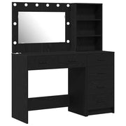 Toeletta | Tavolo da Trucco Nero 78.5 x 41 x 135 cm Legno multistrato