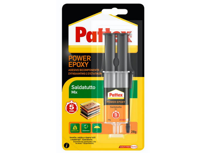 colla pattex power epoxy saldatutto mix  gr. 28 (siringa) cod:ferx.vit26581