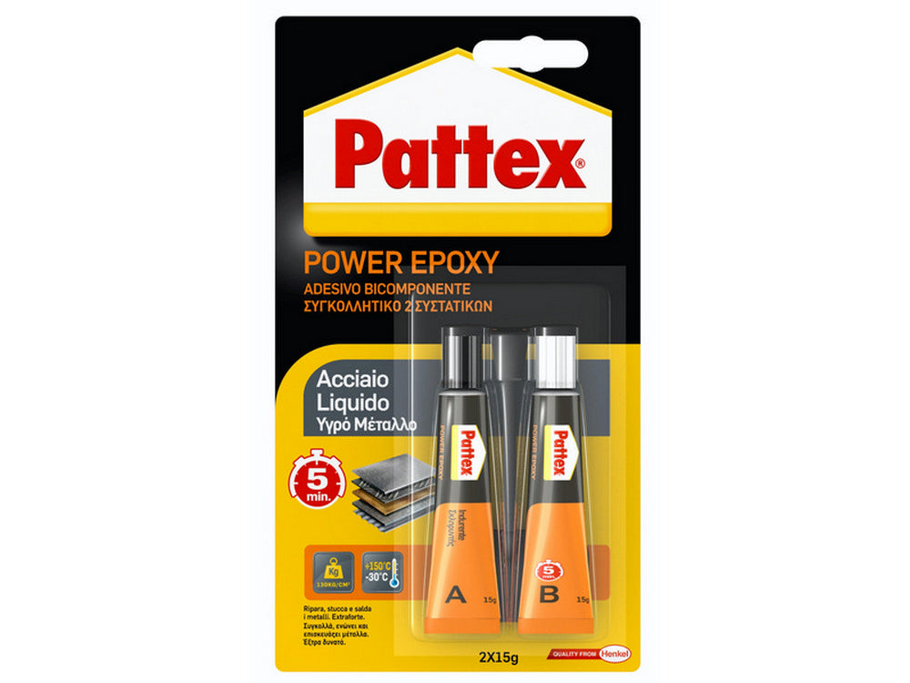 colla pattex power epoxy acciaio liquido  gr. 30 cod:ferx.vit29235