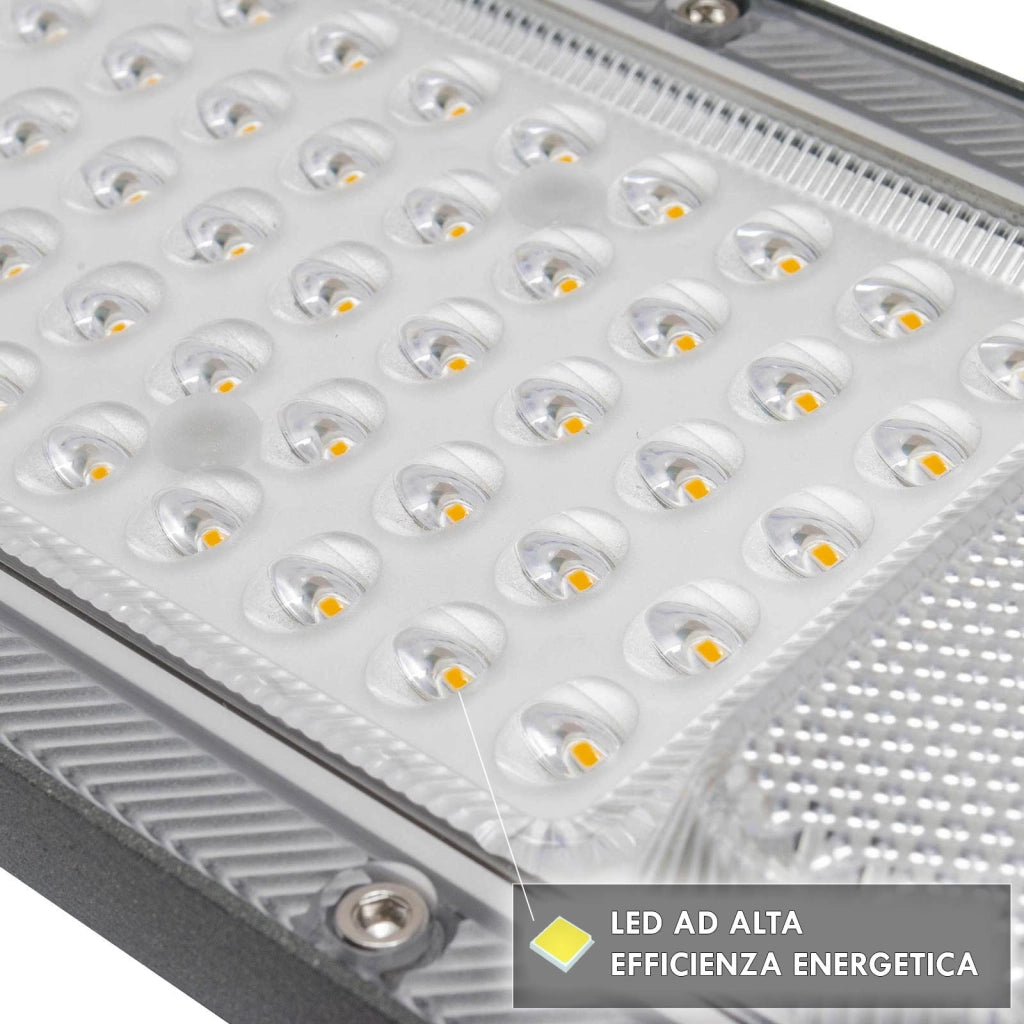 Faro armatura stradale IP65 LED 50W illuminazione pubblica viali parchi inclinabile 90 gradi luce naturale 4000K 230V