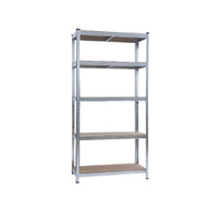 Scaffale in kit ATLANTE KASART lamiera d'acciaio zincato 5 ripiani legno MDF