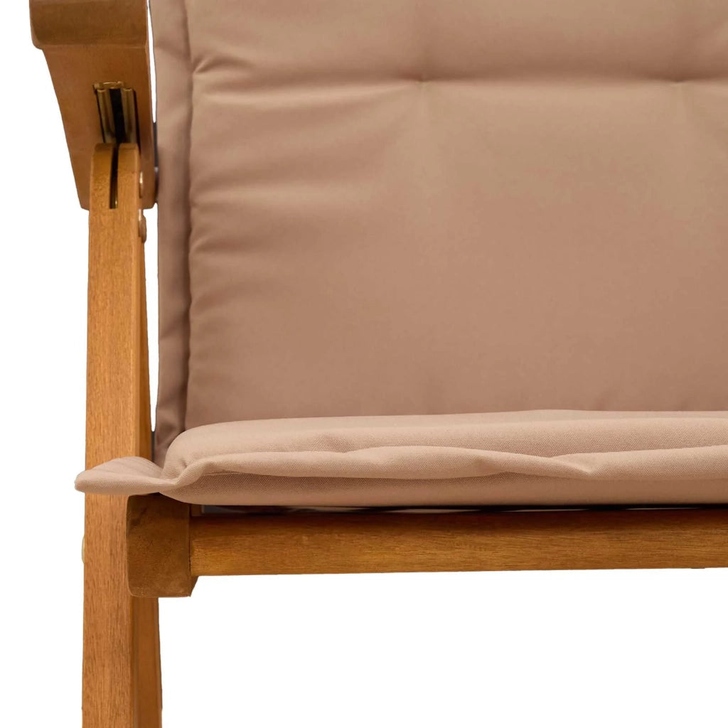 Sedie da giardino reclinabili 8 pz Naturale 3434479