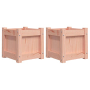 Fioriera rialzata per piante fiori giardino terrazze set da 2 legno massello di abete Douglas marrone 02_0039058