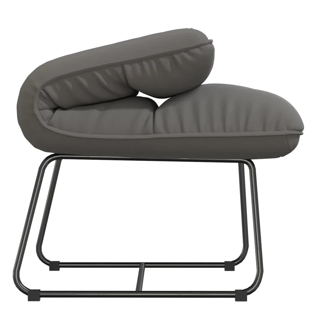 Poltrona con Struttura in Metallo Grigio Chiaro in Velluto cod mxl 57716
