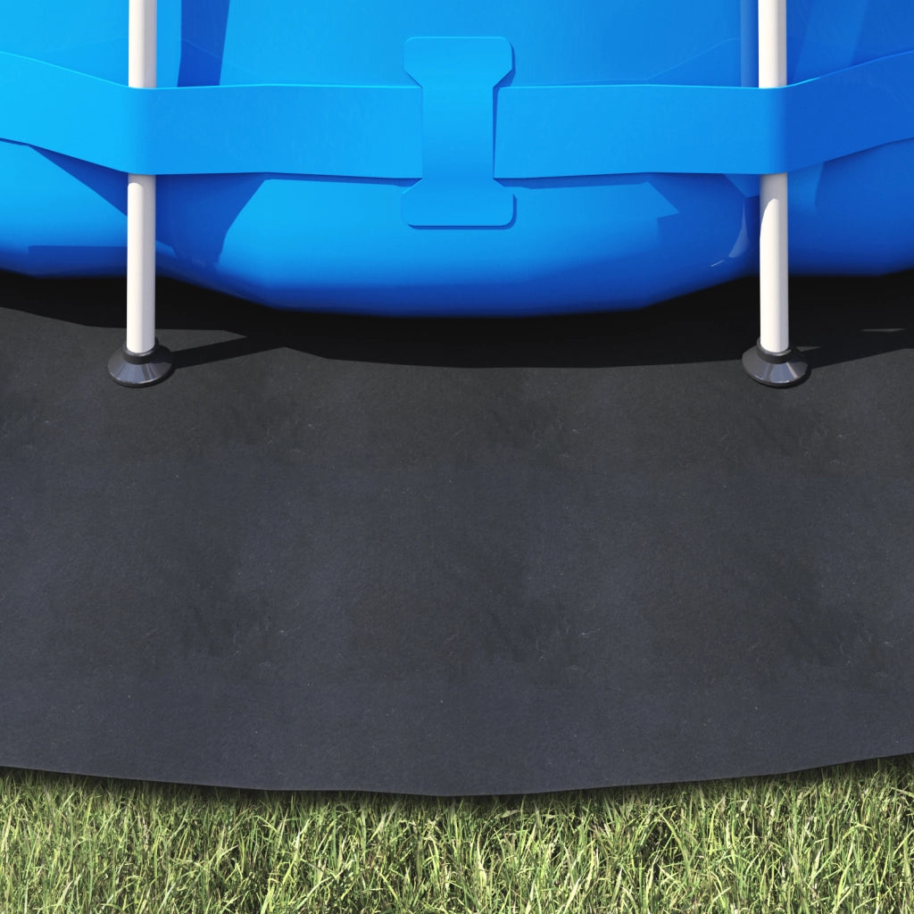 Copertura per Piscina Rotonda Nera Polietilene Ã˜ 396 cm Durevole