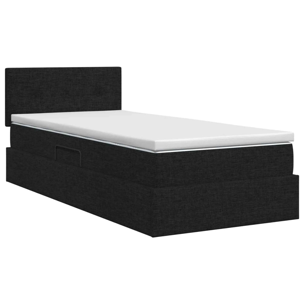 Letto con contenitore e materasso Nero 100 x 200 cm Velluto 3458603
