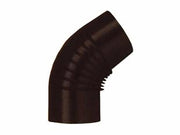 GOMITO 45  ° PORCELLANATO PER STUFE A LEGNA NERO OPACO   EE ¸ cm.15    SAVE