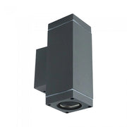 V-TAC VT-842 Lampada LED da Muro con Portalampada GU10 Doppio Fascio Luminoso Superiore e Inferiore Colore Grigio Scuro IP44 - SKU 8627