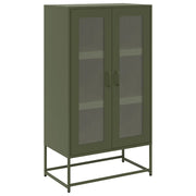 Credenza | Madia | Buffet da pranzo | Armadio da pranzo Verde Oliva 68x39x123 cm in Acciaio