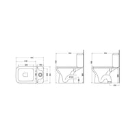 Vaso monoblocco serie jasmine con scarico a pavimento